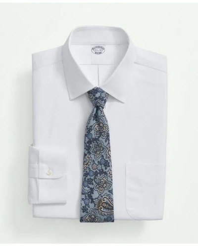 Brooks Brothers Explorer Collection Non-iron Twill Ainsley Collar, Dress Shirt In Dark Blue