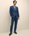 Brooks Brothers Explorer Collection Slim Fit Wool Check Suit Pants In Blue
