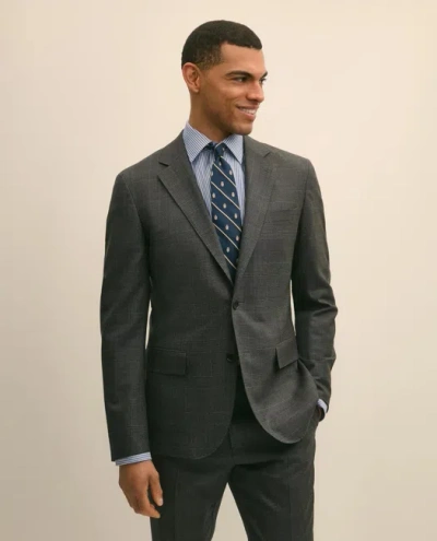 Brooks Brothers Explorer Collection Slim Fit Wool Overcheck Suit Jacket In Gold