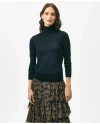 Brooks Brothers Merino Wool Turtleneck Sweater In Navy