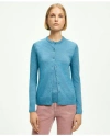 Brooks Brothers Twinset Cardigan In Merino Wool Sweater In Blue Heather