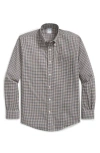 Brooks Brothers Stretch Supima Cotton Non-iron Twill Polo Button Down Collar Checked Shirt In Classic Check