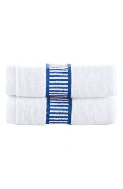Brooks Brothers Fancy Border 2-pack Turkish Cotton Bath Sheets In Blue