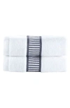 Brooks Brothers Fancy Border 2-pack Turkish Cotton Bath Towels In White