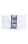Brooks Brothers Fancy Border 2-pack Turkish Cotton Bath Towels In Anthracite
