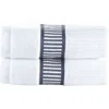 Brooks Brothers Fancy Border 2-pack Turkish Cotton Washcloths In White