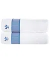 Brooks Brothers Fancy Border 2 Piece Turkish Cotton Bath Sheet Set In Blue