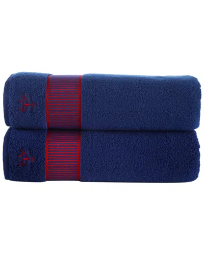 BROOKS BROTHERS BROOKS BROTHERS FANCY BORDER 2PC BATH SHEETS
