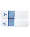 Brooks Brothers Fancy Border 2pc Bath Towels In Blue