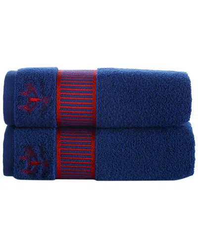 BROOKS BROTHERS BROOKS BROTHERS FANCY BORDER 2PC HAND TOWELS