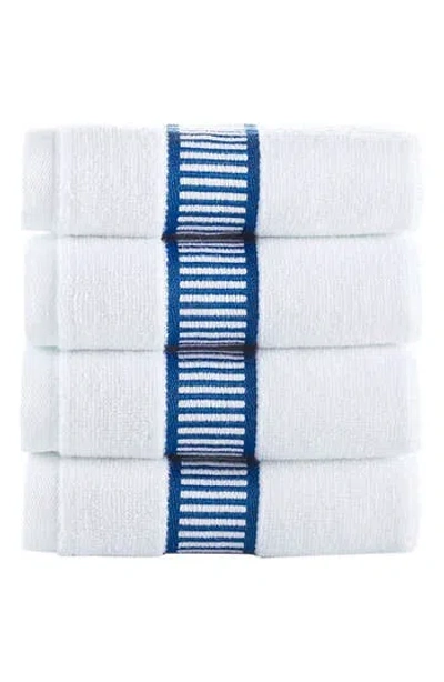 Brooks Brothers Fancy Border 4-piece Towel Set In White