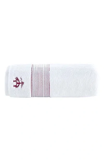 Brooks Brothers Fancy Border 4-piece Towel Set In Scarlet Sage