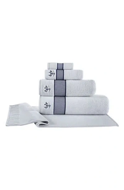 Brooks Brothers Fancy Border 4-piece Towel Set In Silver