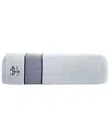 Brooks Brothers Fancy Border Bath Towel Silver In Silver