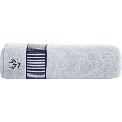 Brooks Brothers Fancy Border Towel In Blue