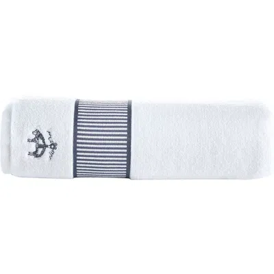 Brooks Brothers Fancy Border Turkish Cotton Bath Towel In Anthracite