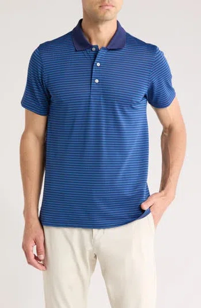 Brooks Brothers Feeder Performance Knit Polo In Blue/navy