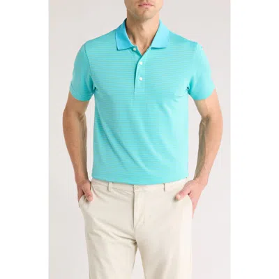 Brooks Brothers Feeder Stripe Performance Knit Polo In Blue/green