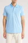 Brooks Brothers Performance Feeder Stripe Polo Shirt In Light Blue/blue