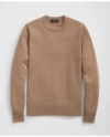 Brooks Brothers Fine Merino Wool Crewneck Sweater In Camel