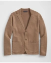 Brooks Brothers Fine Merino Wool Sweater Blazer In Camel
