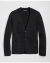 Brooks Brothers Fine Merino Wool Sweater Blazer In Charcoal