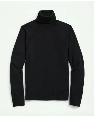 Brooks Brothers Fine Merino Wool Turtleneck Sweater In Navy