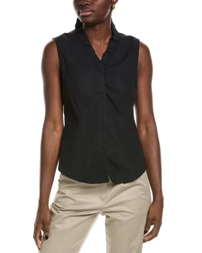 Brooks Brothers Fitted Blouse In Black