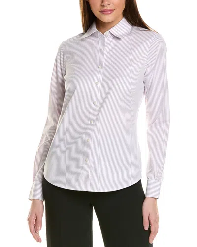 Brooks Brothers Fitted Blouse In Pink