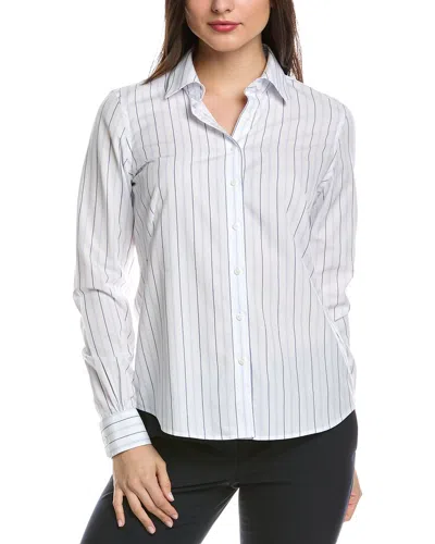 Brooks Brothers Fitted Blouse In Blue