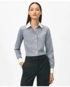Brooks Brothers Fitted Contrast Collar & Cuff Shirt In Non-iron Stretch Supima Cotton In Blue