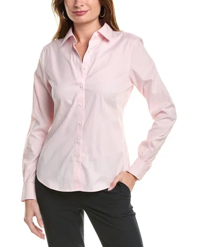 Brooks Brothers Fitted Non-iron Blouse In Pink