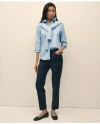 Brooks Brothers Fitted Non-iron Supima Cotton-blend Scallop Detail Shirt In Light Blue