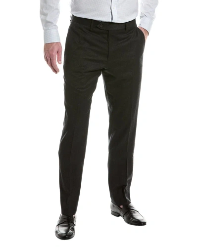 Brooks Brothers Flannel Wool-blend Suit Trouser In Black