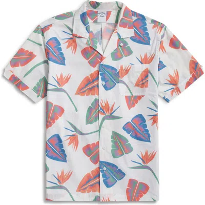 Brooks Brothers Floral Camp Shirt In White