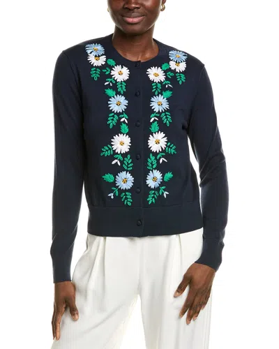 Brooks Brothers Floral Embroidered Cardigan