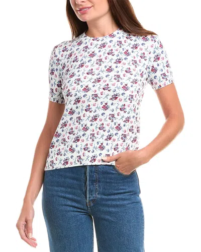 Brooks Brothers Floral Sweater In White