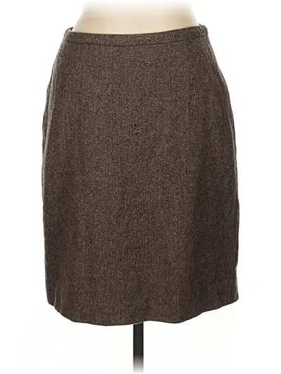 Pre-owned Brooks Brothers Formal Skirt In Brown