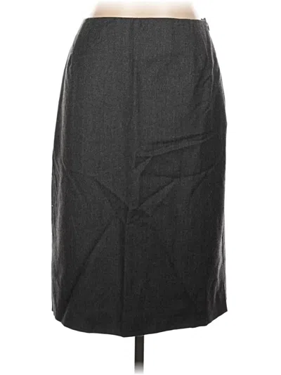 Pre-owned Brooks Brothers Formal Skirt In Gray