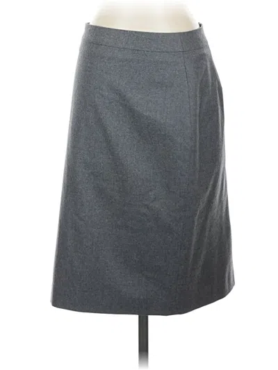 Pre-owned Brooks Brothers Formal Skirt In Gray