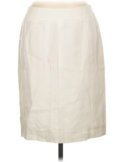 Pre-owned Brooks Brothers Formal Skirt In Ivory