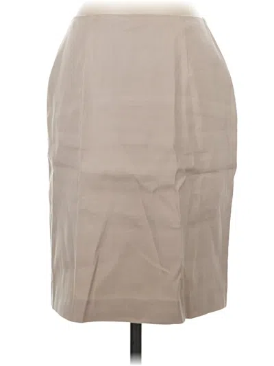 Pre-owned Brooks Brothers Formal Skirt In Tan