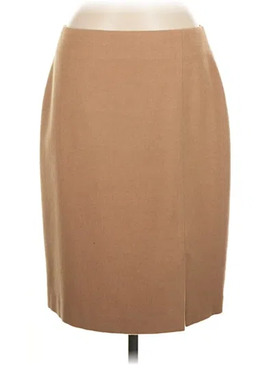 Pre-owned Brooks Brothers Formal Skirt In Tan