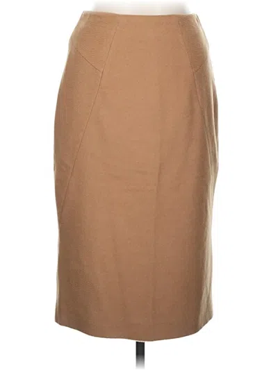 Pre-owned Brooks Brothers Formal Skirt In Tan