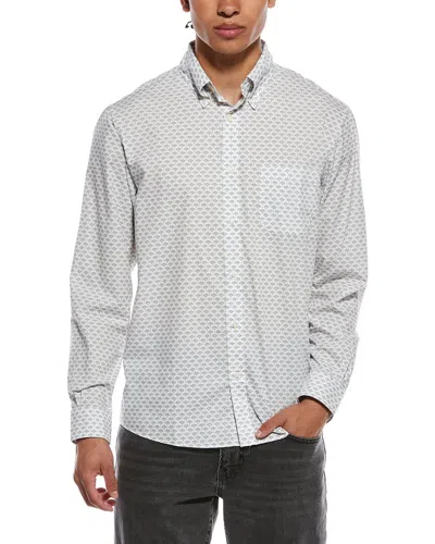 Brooks Brothers Friday Geo Pattern Shirt In White
