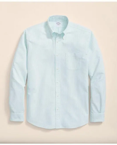 Brooks Brothers Friday Oxford Shirt, Candy Striped In Green