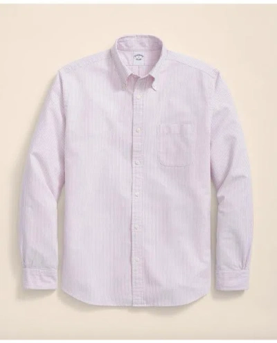 Brooks Brothers Friday Oxford Shirt, Candy Striped In Purple