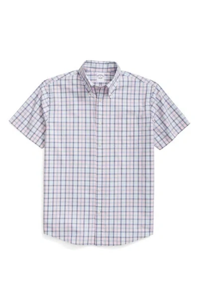 Brooks Brothers Friday Regular Fit Plaid Short Sleeve Cotton Poplin Button-down Shirt In Multi