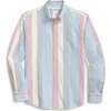 Brooks Brothers Friday Regular Fit Stripe Cotton Poplin Button-down Shirt In Multi