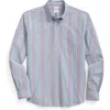 Brooks Brothers Friday Regular Fit Stripe Cotton Poplin Button-down Shirt In Multi